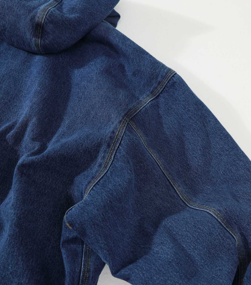 Carhartt J140 Denim Insulated Jacket fabric detail