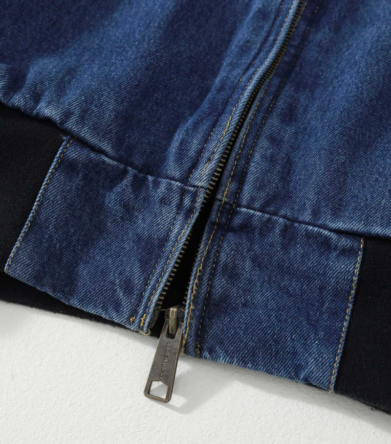 Carhartt J140 Denim Insulated Jacket fabric detail
