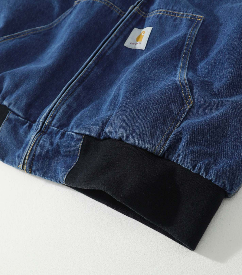 Carhartt J140 Denim Insulated Jacket fabric detail