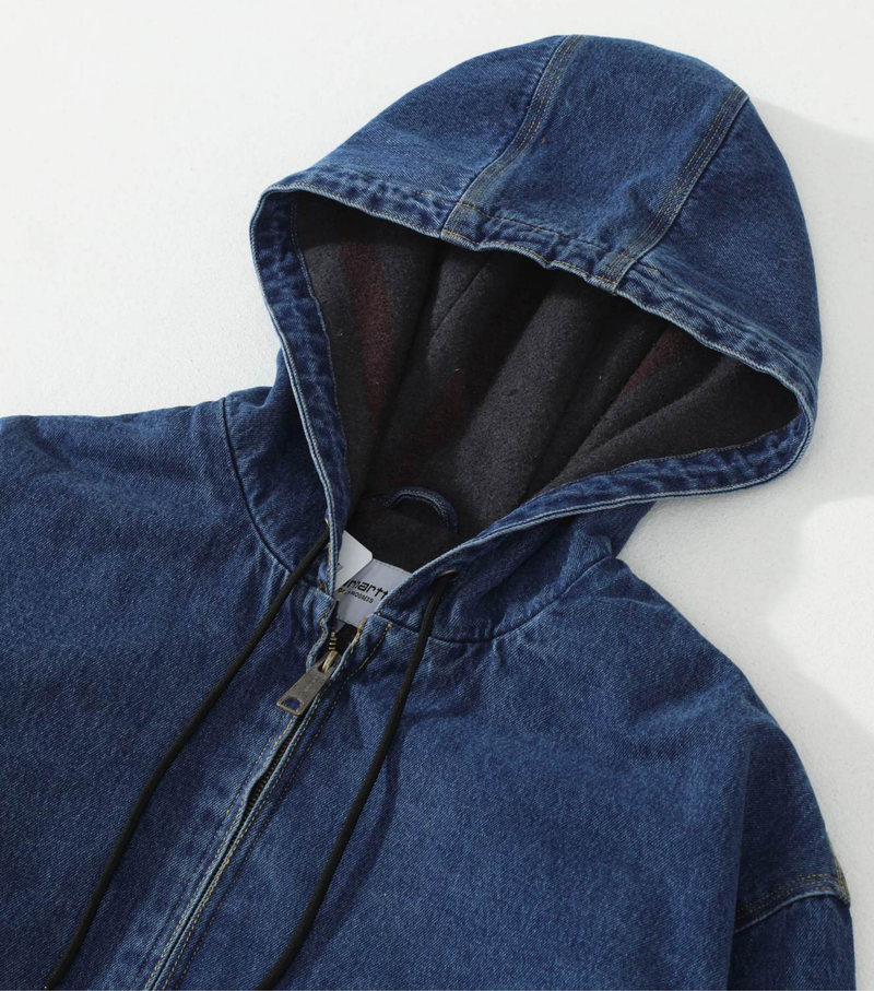 Carhartt J140 Denim Insulated Jacket fabric detail