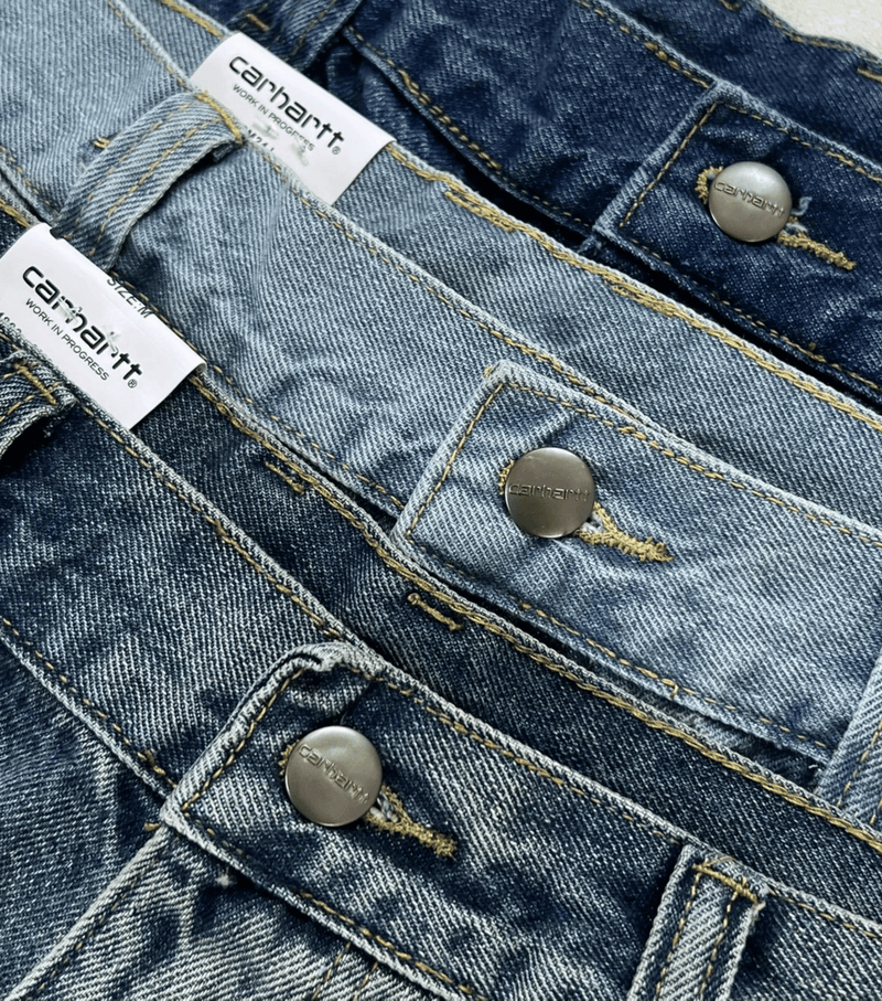 Carhartt WIP Brandon Pant Blue Jeans fabric detail