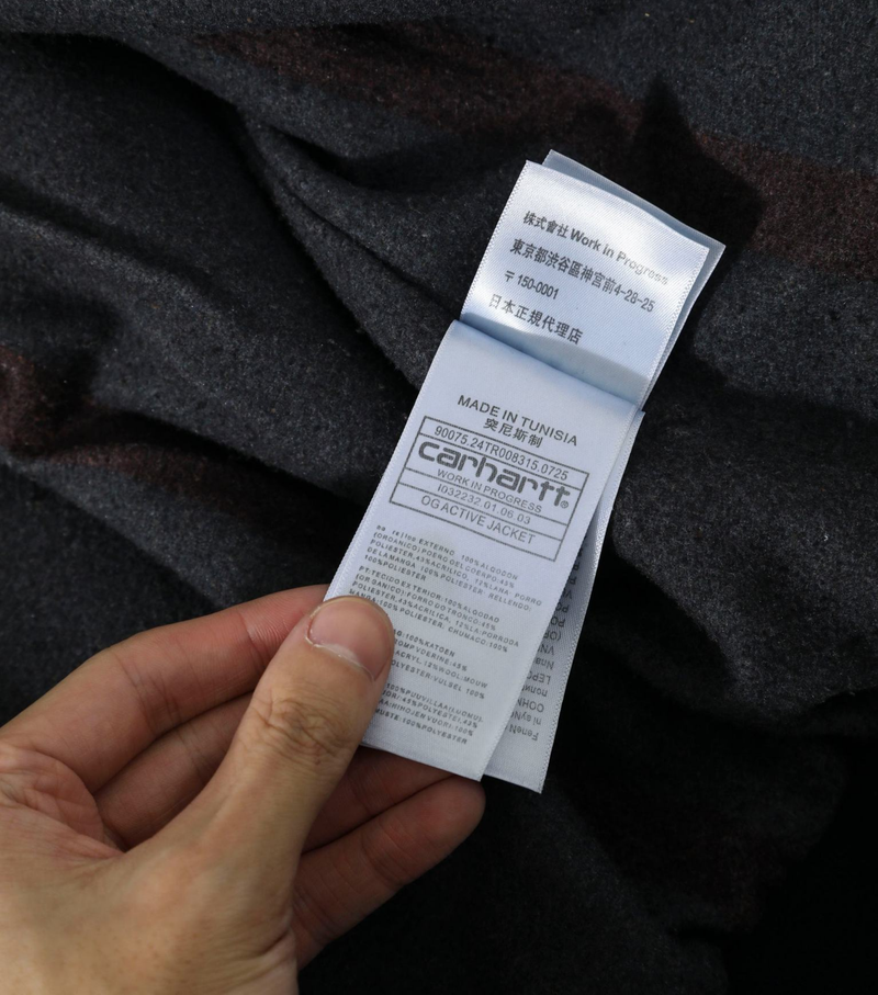 Carhartt J140 Denim Insulated Jacket fabric detail