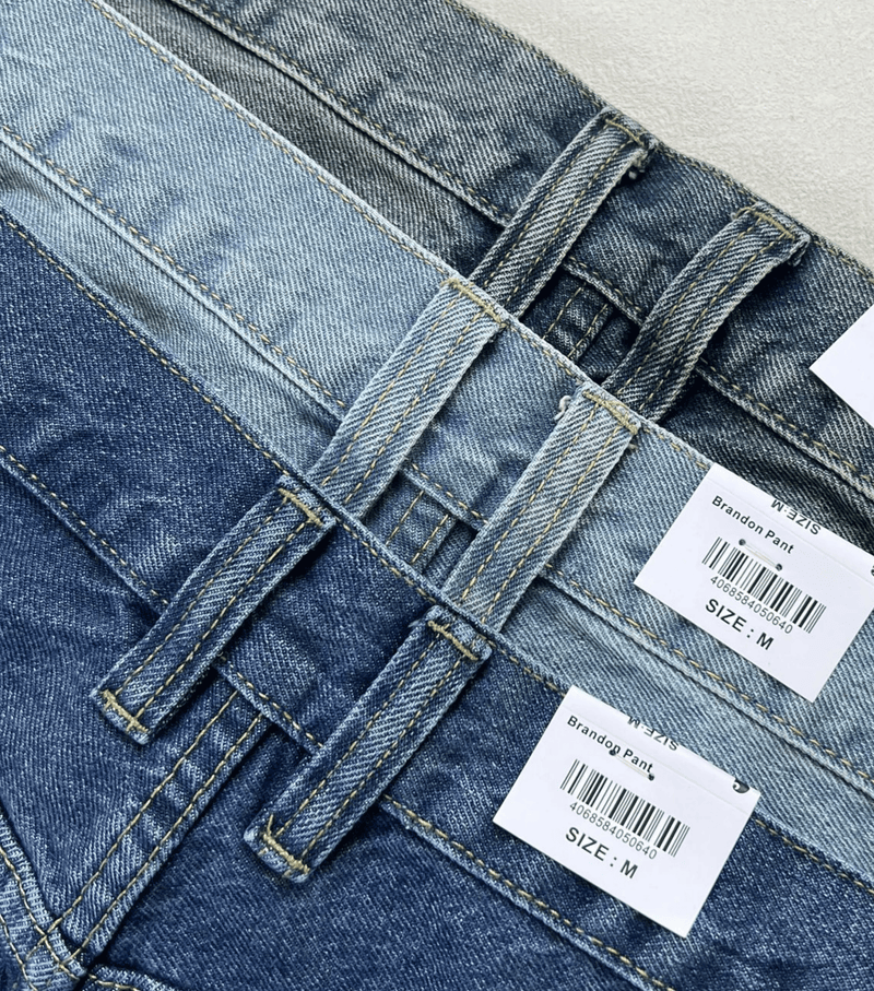 Carhartt WIP Brandon Pant Blue Jeans fabric detail