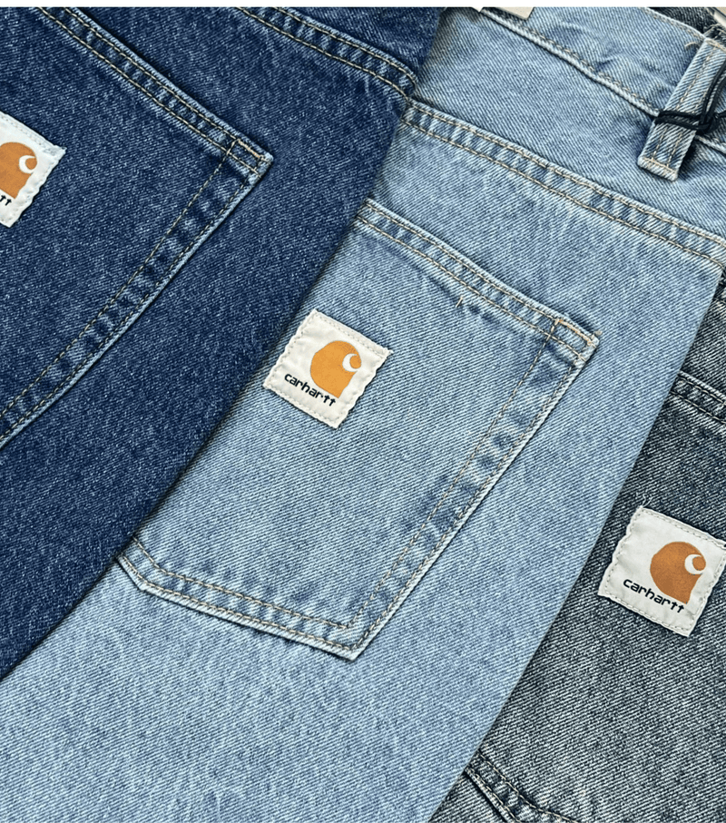 Carhartt WIP Brandon Pant Blue Jeans fabric detail