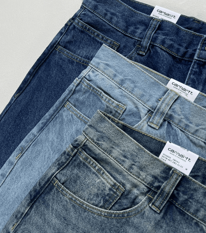 Carhartt WIP Brandon Pant Blue Jeans fabric detail