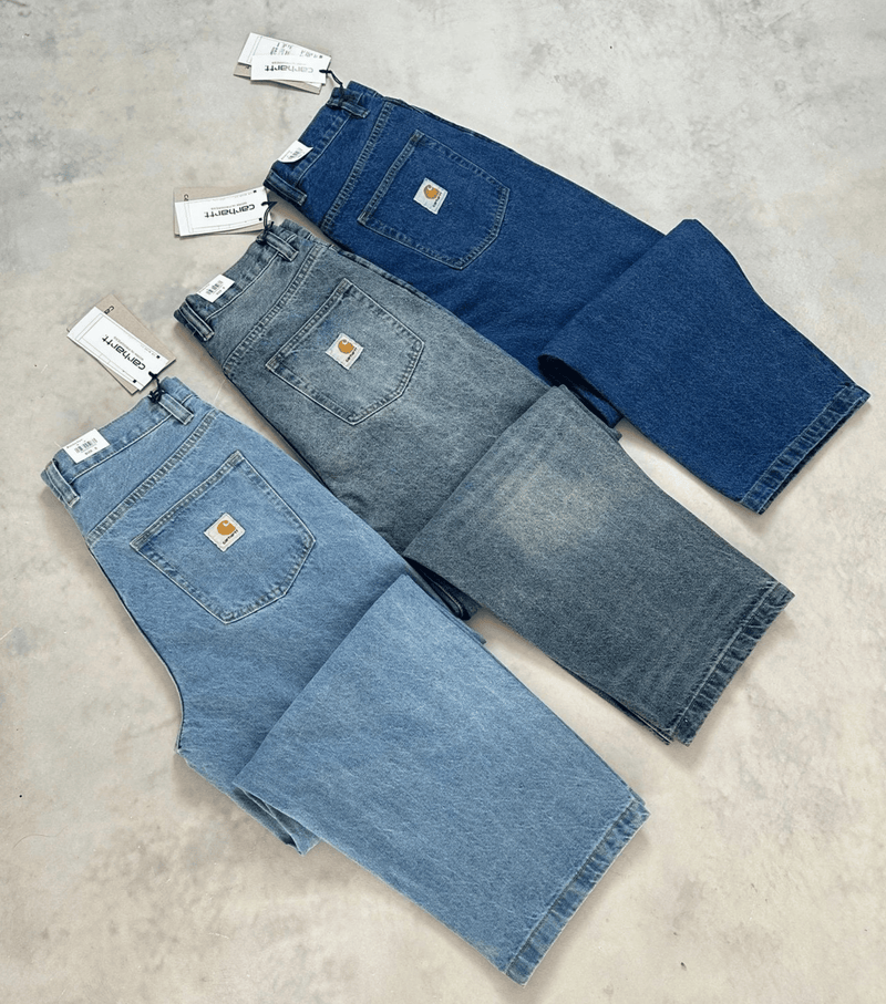 Carhartt WIP Brandon Pant Blue Jeans fabric detail