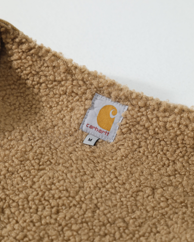Carhartt V26 Sherpa-Lined Duck Vest fabric detail