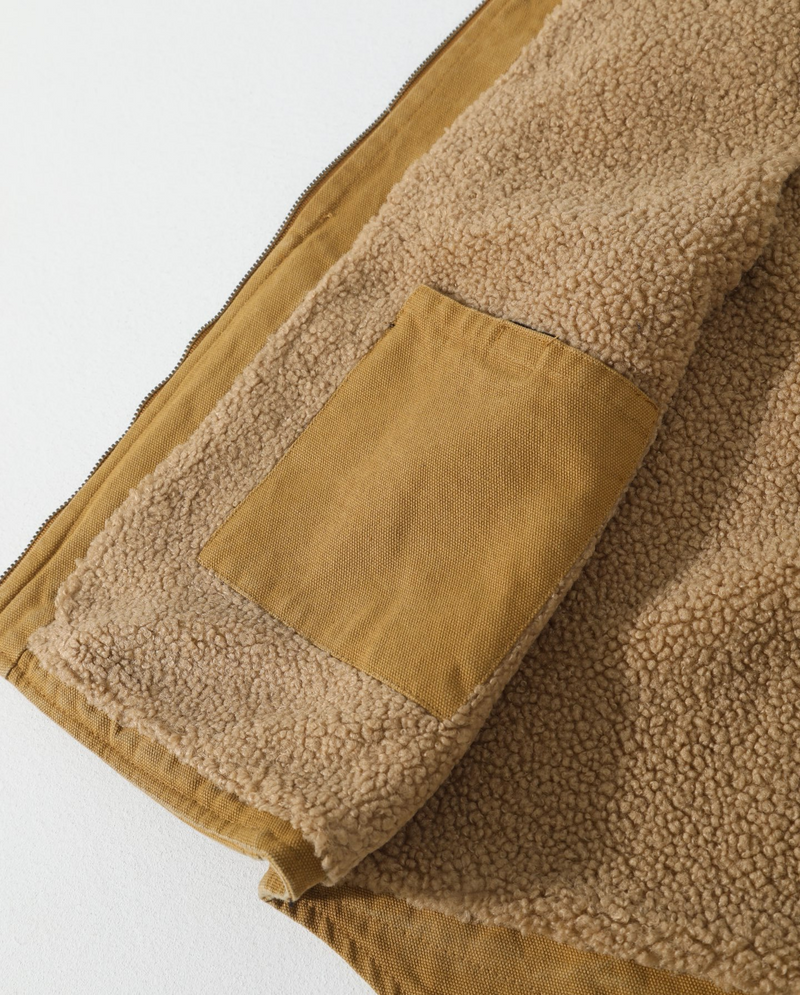 Carhartt V26 Sherpa-Lined Duck Vest fabric detail